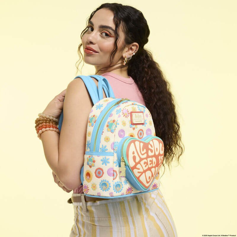 Loungefly The Beatles All You Need Is Love Mini Backpack - Image 6