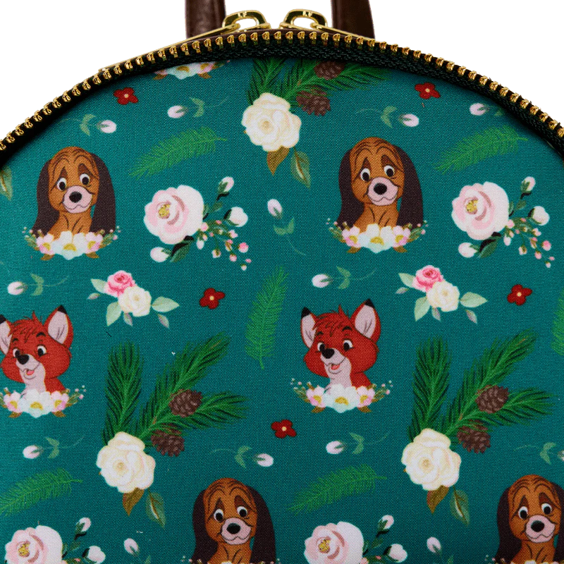 Loungefly The Fox and the Hound Forest Floral Mini Backpack - Image 5