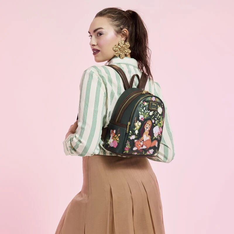 Loungefly The Fox and the Hound Forest Floral Mini Backpack - Image 6