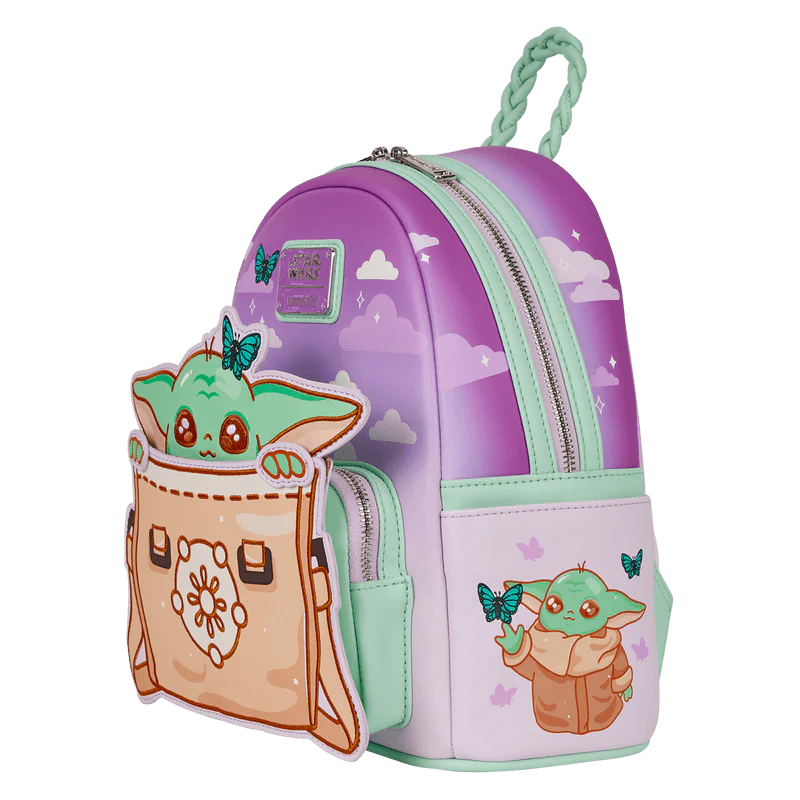 Loungefly The Mandalorian Grogu Butterfly Mini Backpack - Image 2