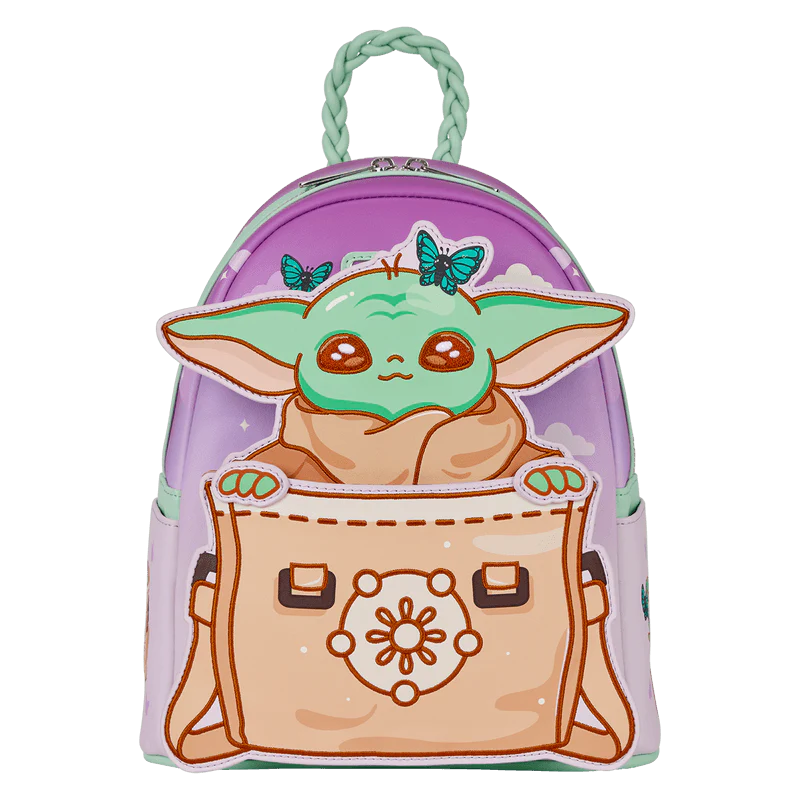 Loungefly The Mandalorian Grogu Butterfly Mini Backpack - Image 4