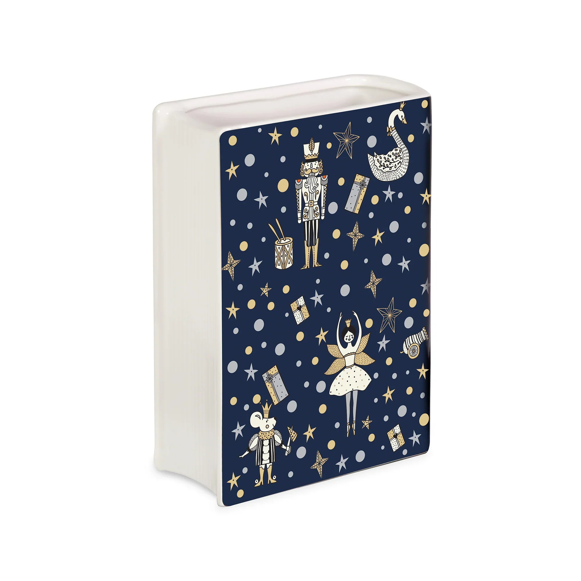 The Nutcracker Small Ceramic Book Vase – Festive Décor - Image 2