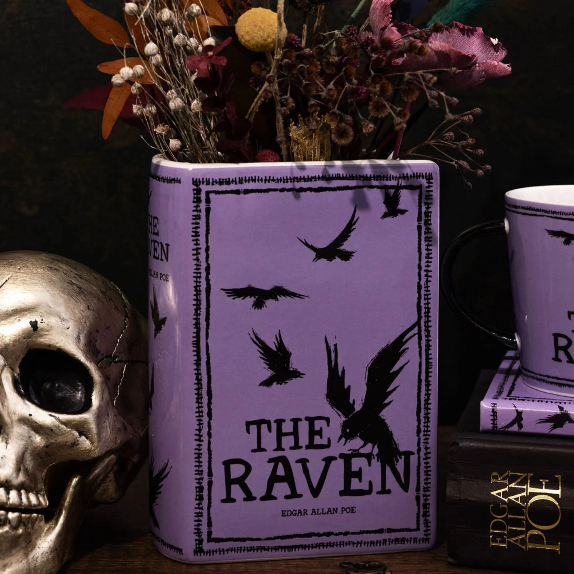The Raven Ceramic Book Vase – Steel Mill Book-Inspired Vase - Image 3
