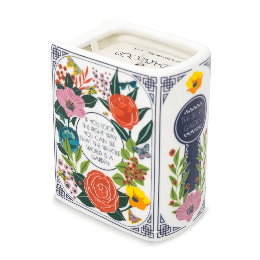 The Secret Garden Book Shaped Ceramic Candle - Image 4