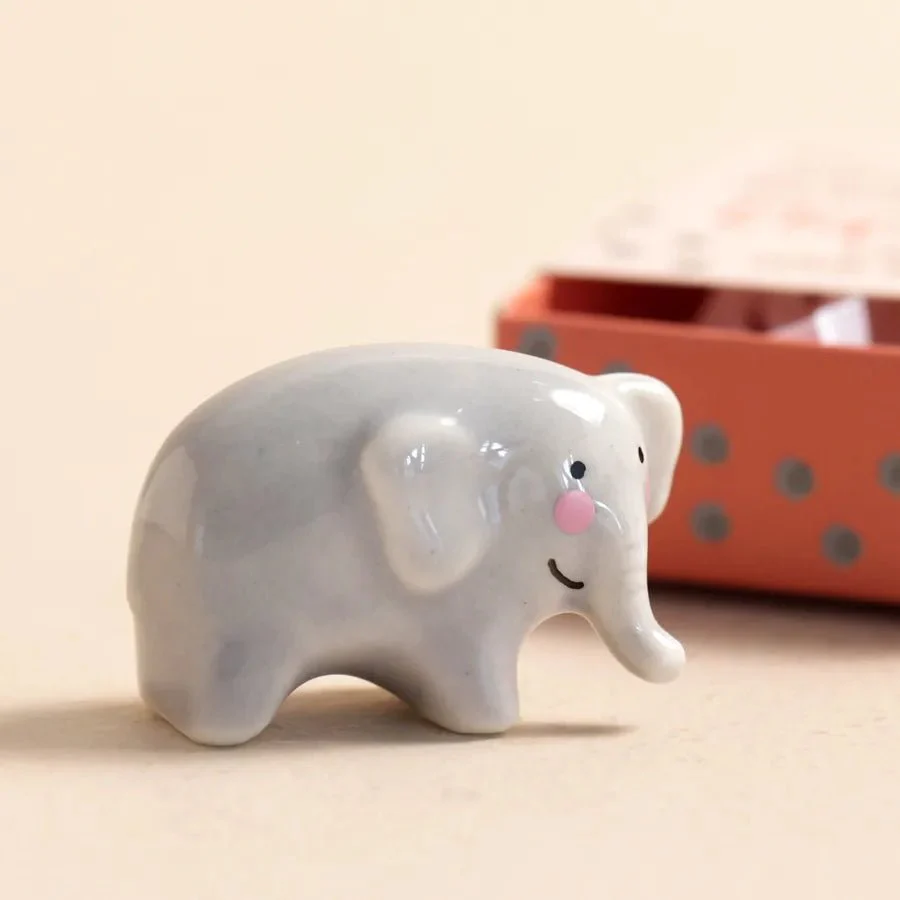 Lisa Angel Tiny Matchbox Ceramic Elephant Token - Image 2