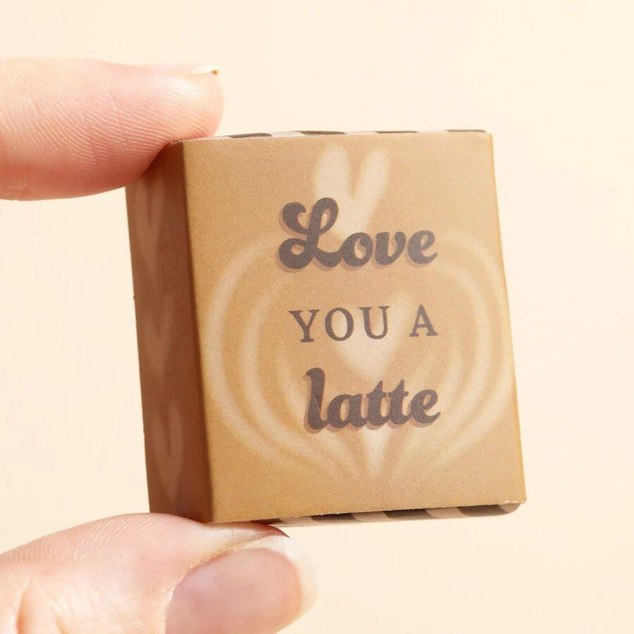 Lisa Angel Tiny Matchbox Ceramic Latte Token – Love You A Latte - Image 3