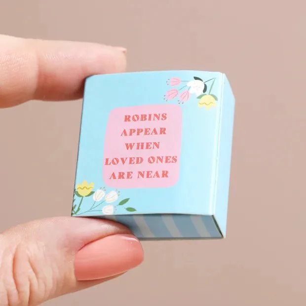 Lisa Angel Tiny Matchbox Ceramic Robin Token - Image 2