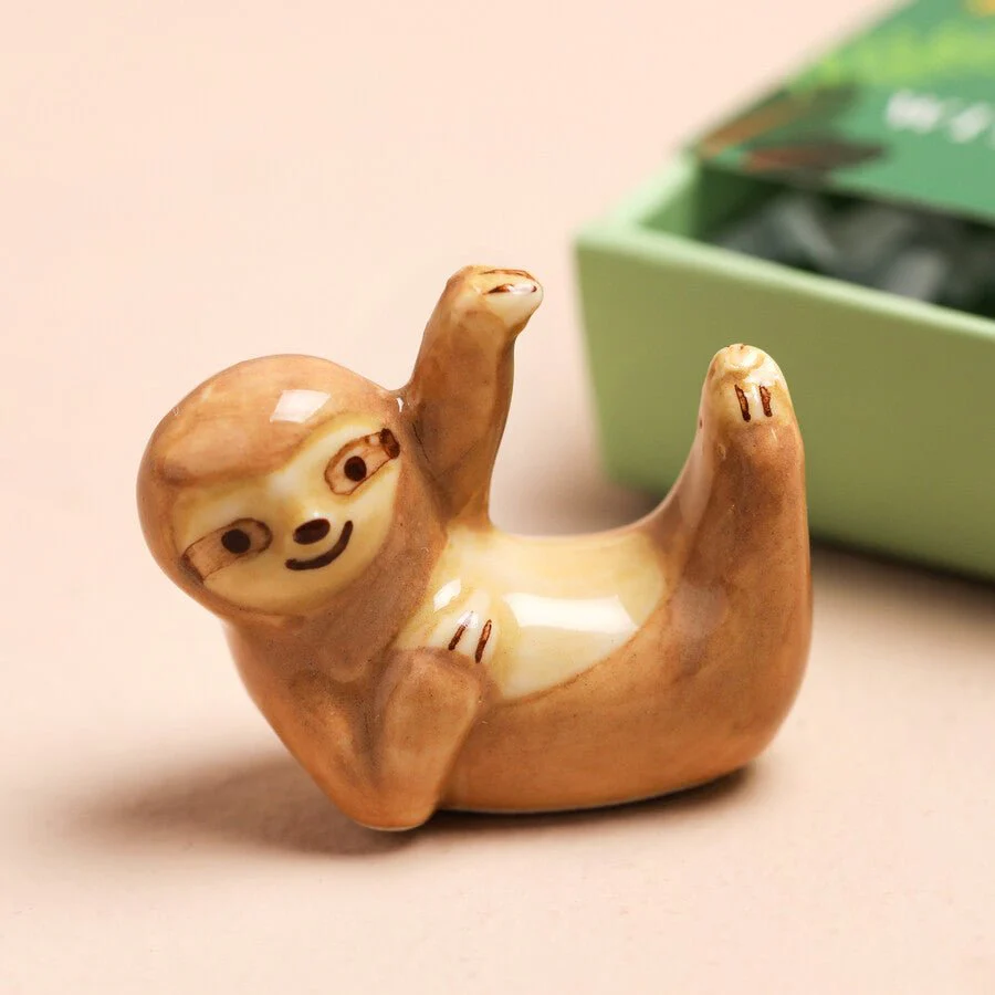 Lisa Angel Tiny Matchbox Ceramic Sloth Token - Image 2