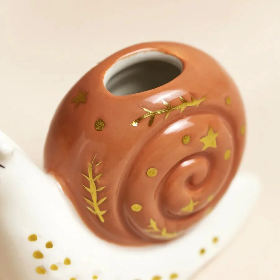 Lisa Angel Tiny Snail Ceramic Bud Vase - Image 3