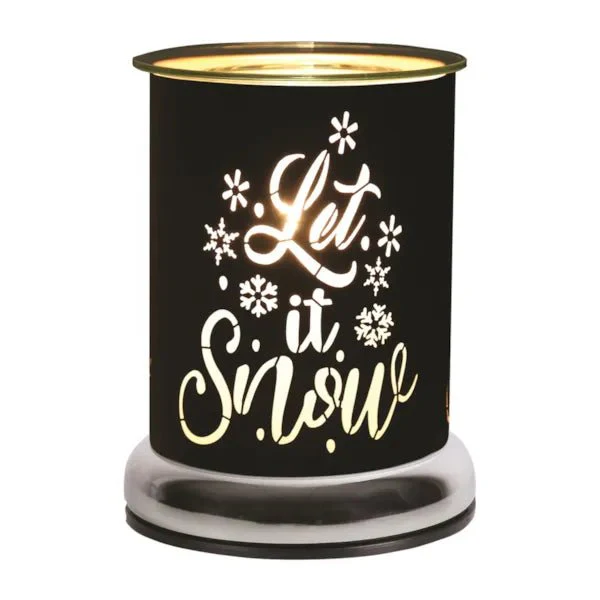Touch Electric Wax Melt Burner – Black Let It Snow 17cm