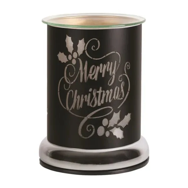 Touch Electric Wax Melt Burner – Black Merry Christmas 17cm - Image 2