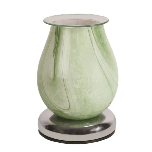 Touch Electric Wax Warmer - Green Swirl Oval