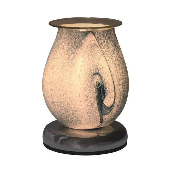 Teal Swirl Oval Touch Wax Melt Burner - Image 2
