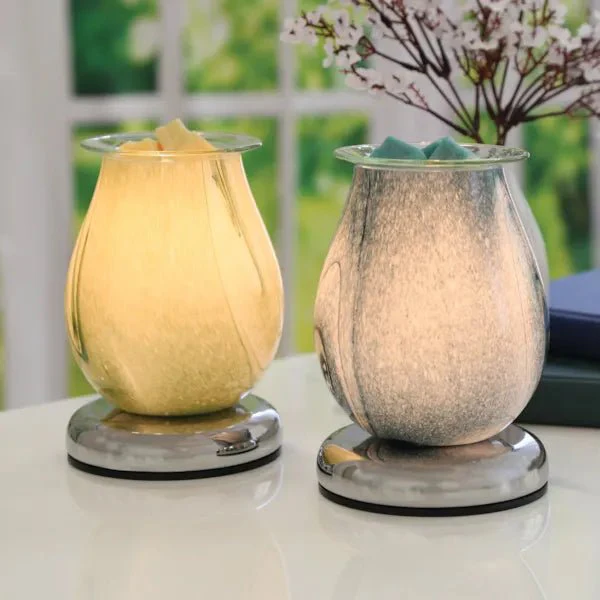 Teal Swirl Oval Touch Wax Melt Burner - Image 4