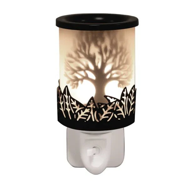 Tree of Life Black Plug In Wax Melt Burner - Image 2