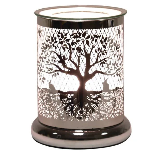 Tree of Life Touch-Sensitive Wax Melt Burner – Chrome