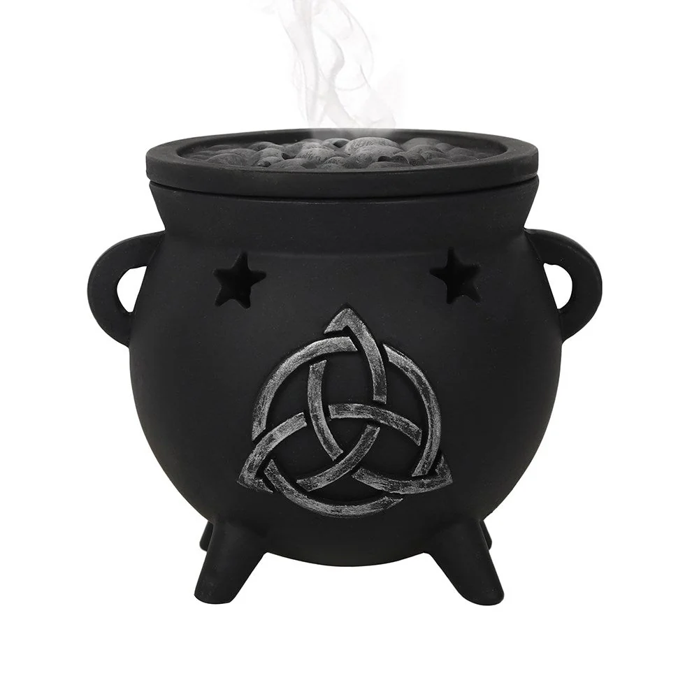 Cauldron Incense Cone Burner Triquetra