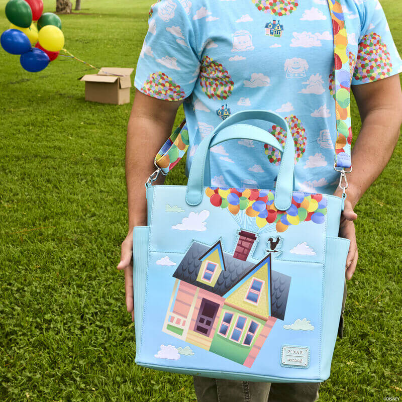 Loungefly Up Balloon House Convertible Backpack & Tote Crossbody Bag - Image 7