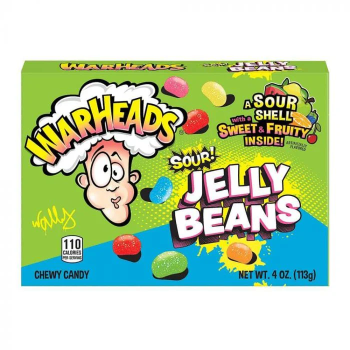 Warheads Sour Jelly Beans 113g Theatre Box