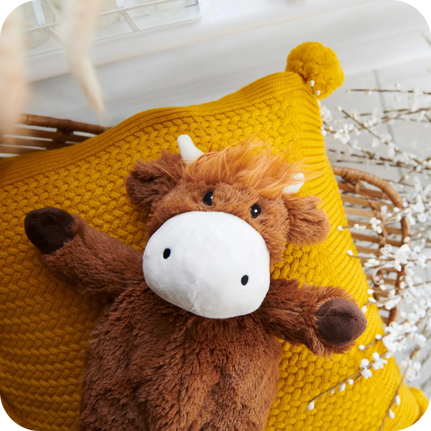 Warmies Highland Cow Microwavable Plush - Image 7