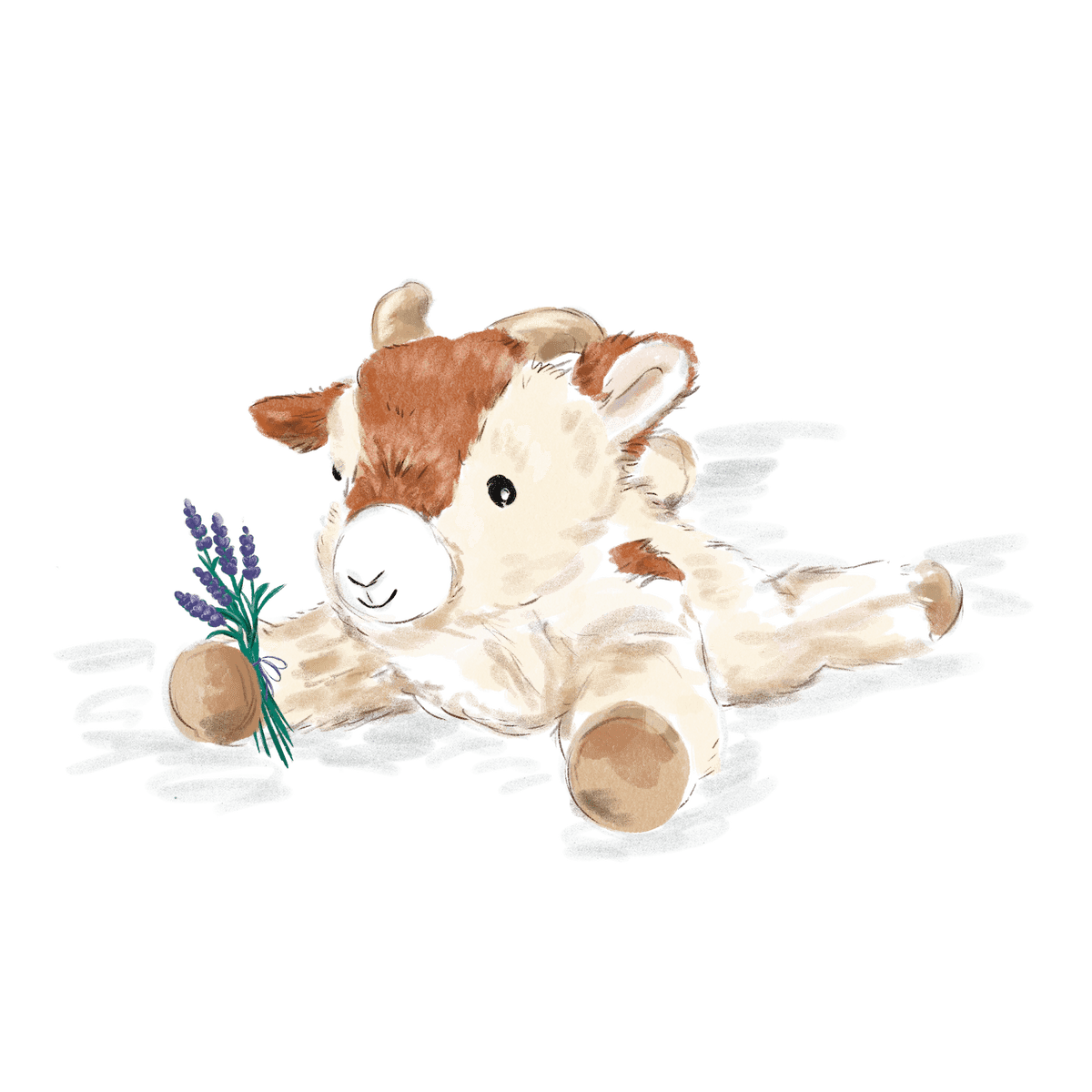 Warmies Laying Goat Microwavable Plush - Image 7