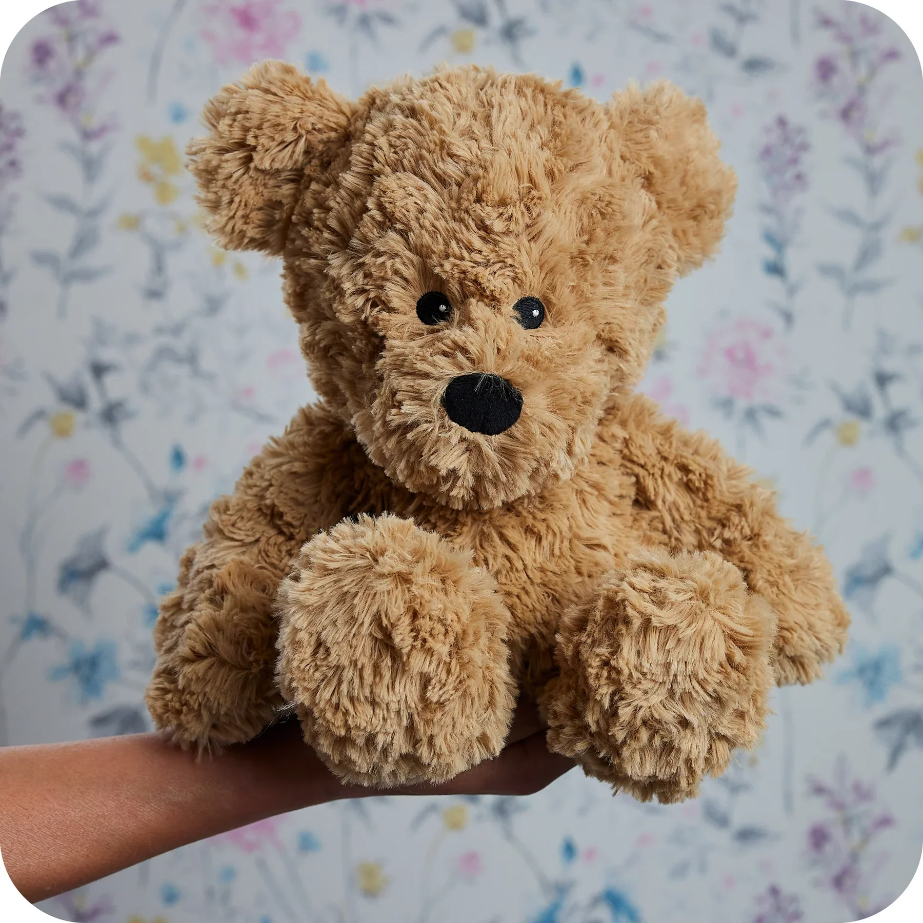 Warmies Brown Curly Bear Heatable Plush Toy - Image 8