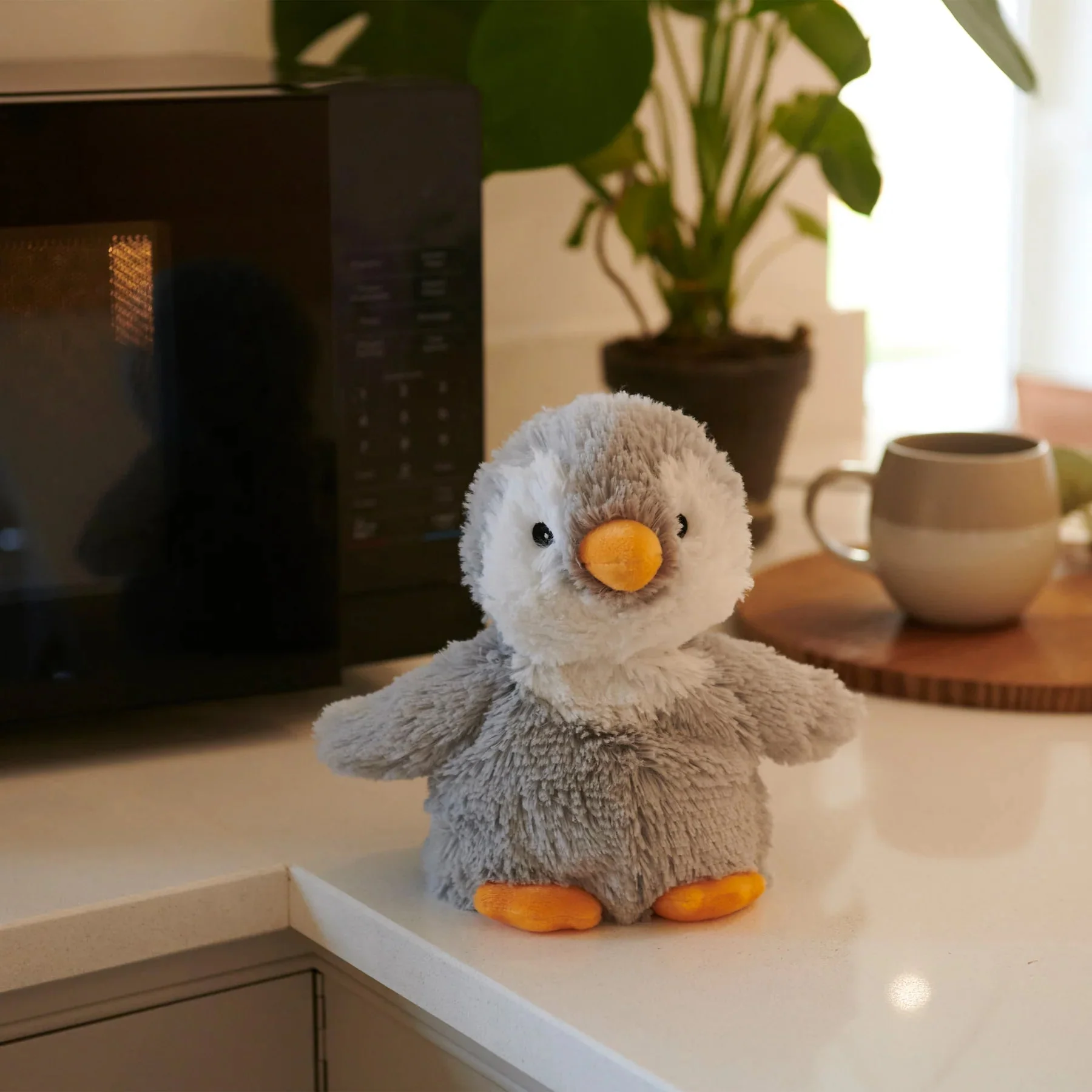 Warmies Junior Grey Penguin Microwavable Plush - Image 5