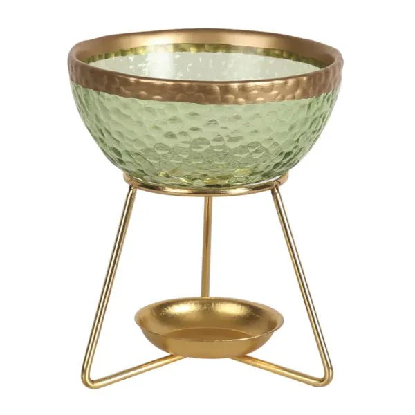 Green & Gold Bowl Wax Melt Burner