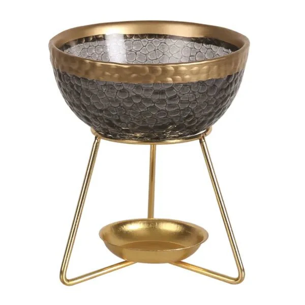 Grey & Gold Bowl Wax Melt Burner