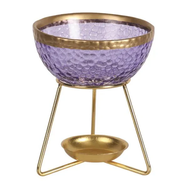 Lilac & Gold Bowl Wax Melt Burner