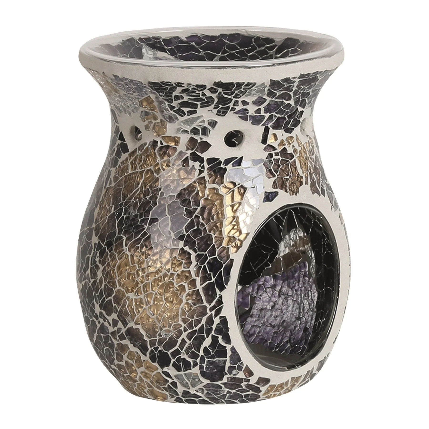 Black & Gold Mosaic Wax Melt Burner