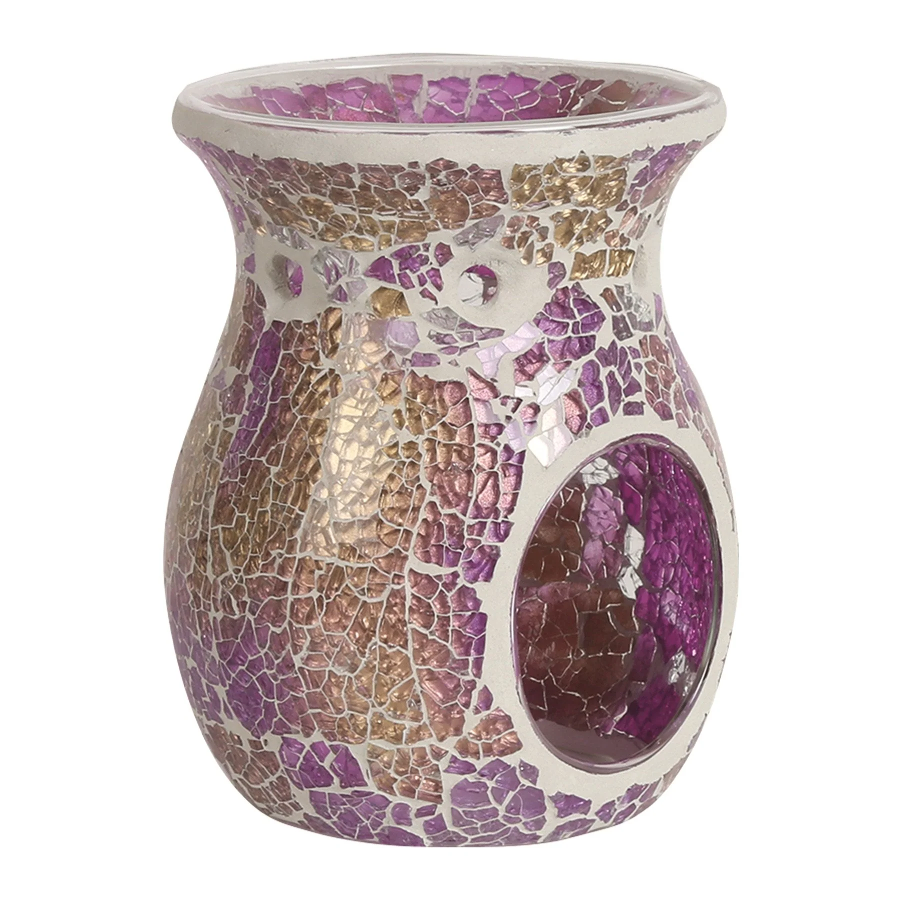 Purple & Gold Mosaic Wax Melt Burner