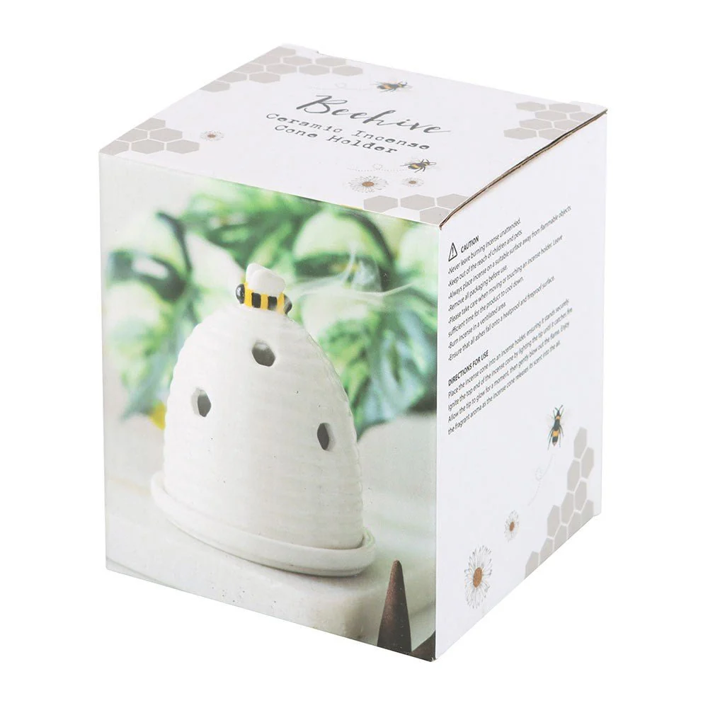 White Beehive Incense Cone Burner - Image 5