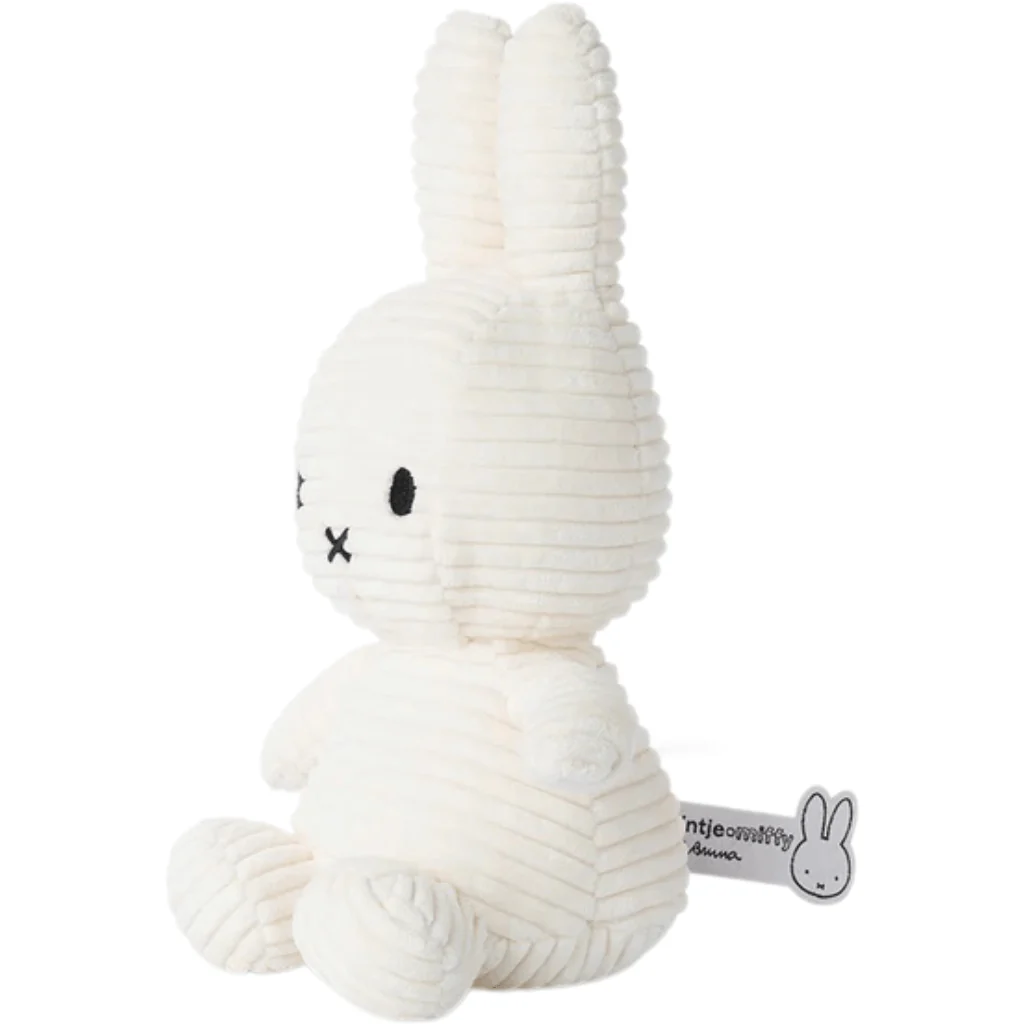 White Corduroy Miffy Plush by Bon Ton Toys - Image 2