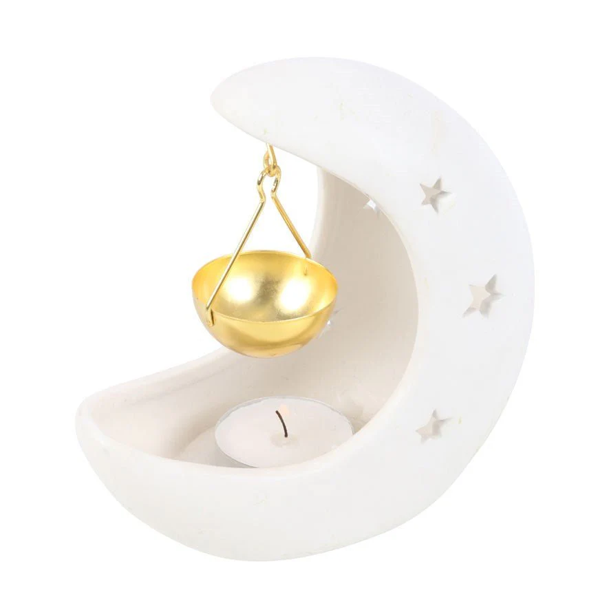 White Crescent Moon Oil Burner - Image 2