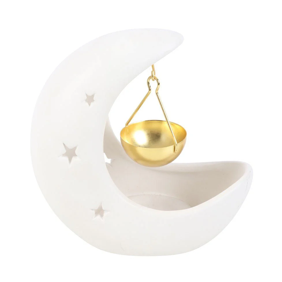 White Crescent Moon Oil Burner - Image 3