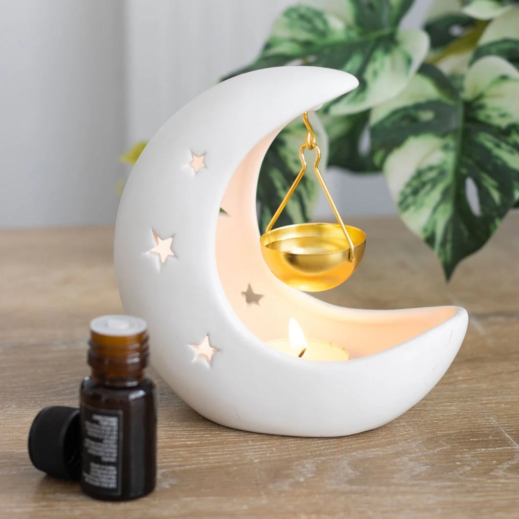 White Crescent Moon Oil Burner - Image 4