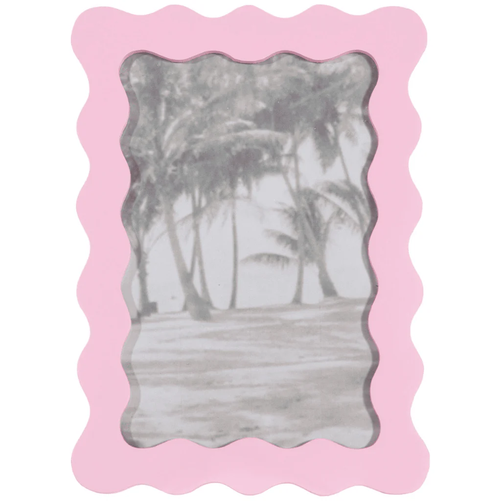Sass and Belle Pink Wavy Edge Photo Frame