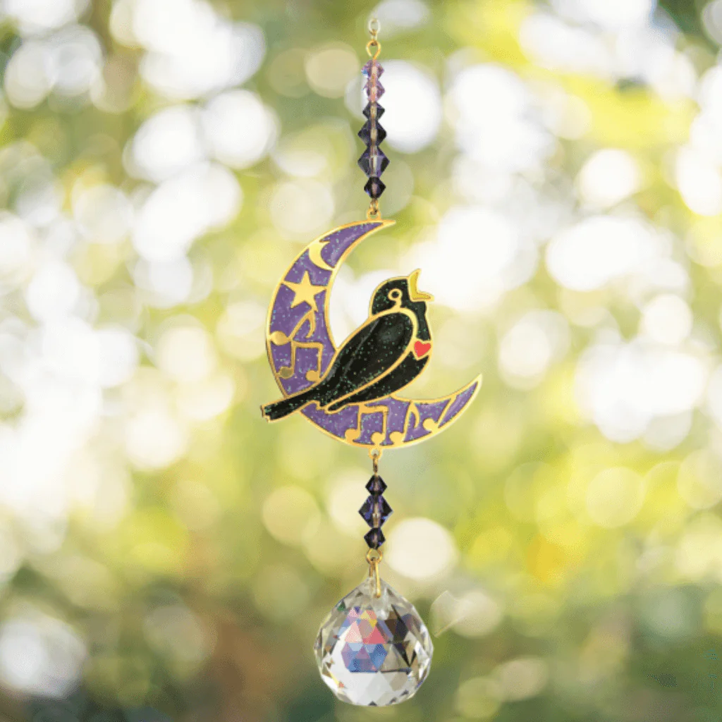 Blackbird Moonlight Crystal Suncatcher – Crystal Dreams Range - Image 3