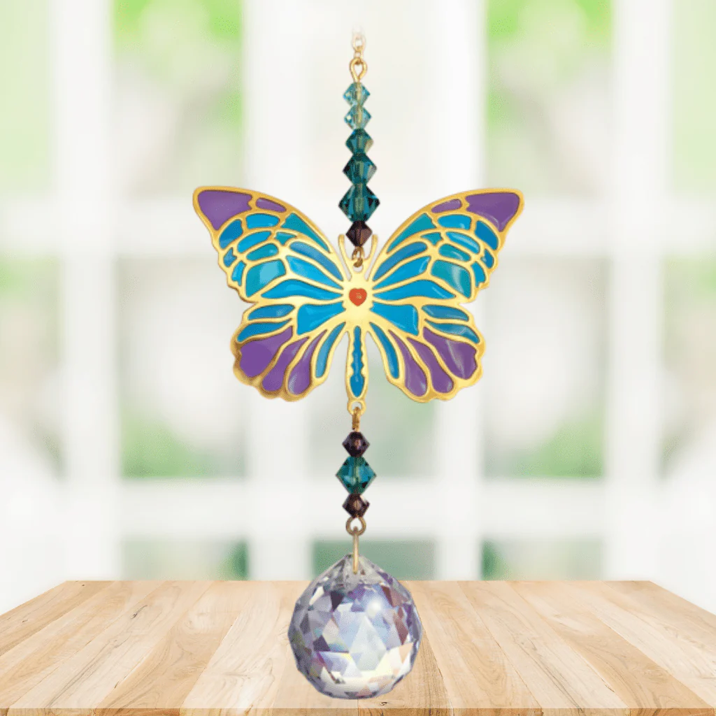 Butterfly Iris Crystal Suncatcher – Crystal Dreams Range - Image 2