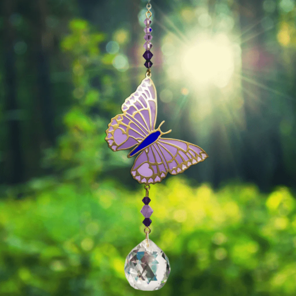Butterfly Purple Emperor Crystal Suncatcher – Crystal Dreams Range - Image 3