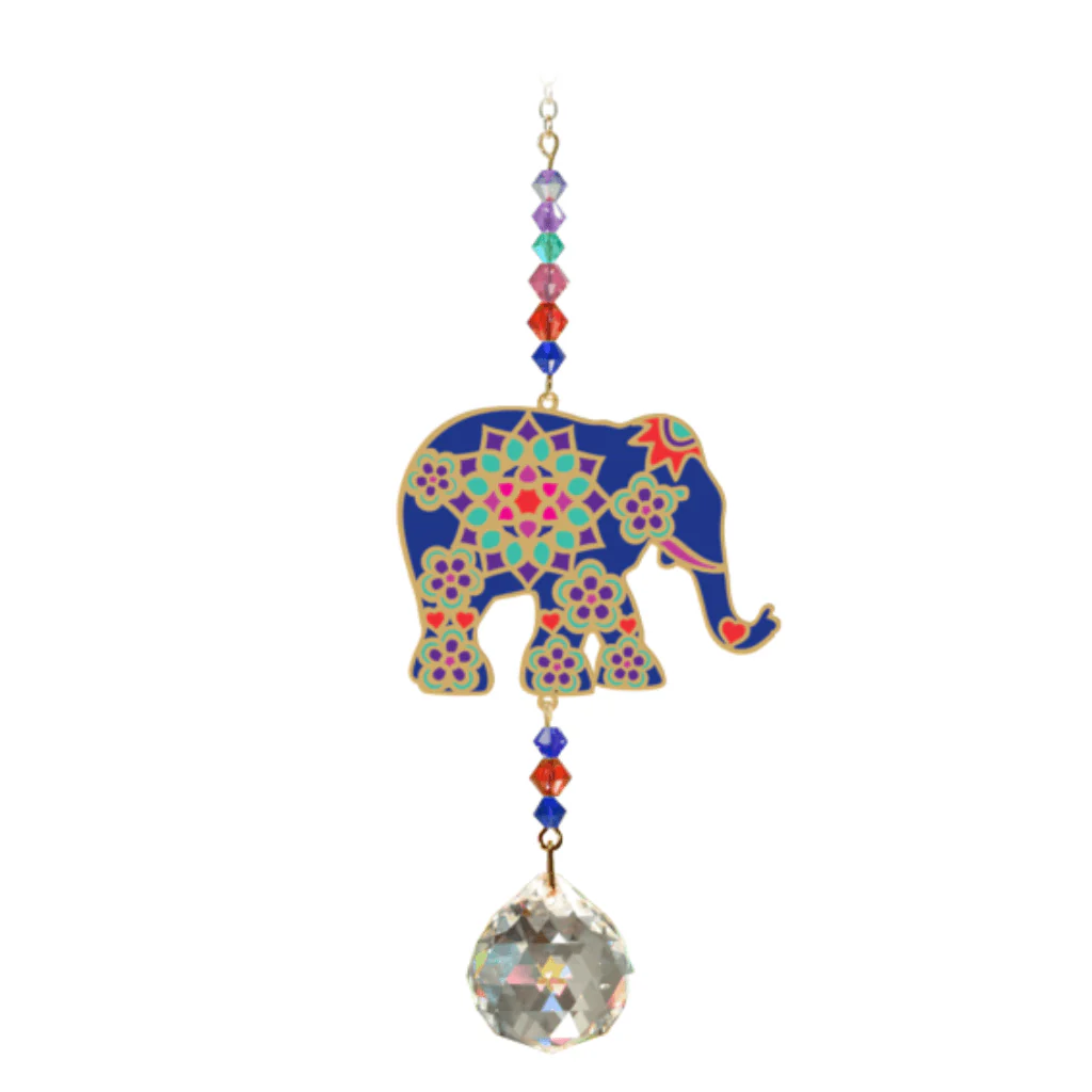 Elephant Indian Crystal Suncatcher – Crystal Dreams Range