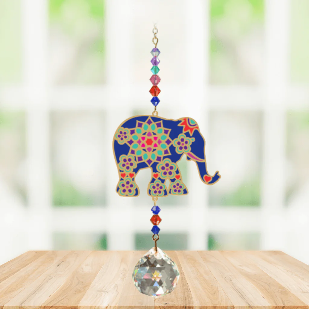 Elephant Indian Crystal Suncatcher – Crystal Dreams Range - Image 2
