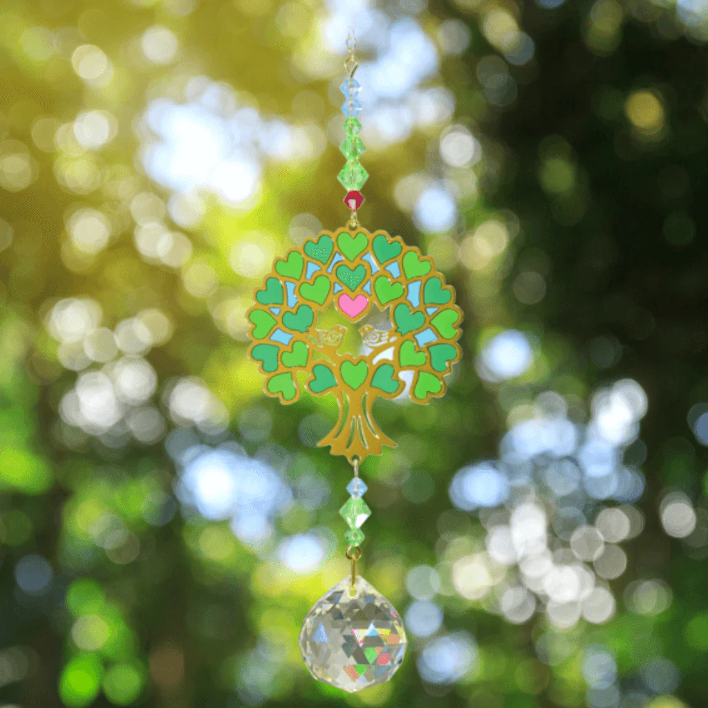 Tree of Life Green Crystal Suncatcher – Crystal Dreams Range - Image 3