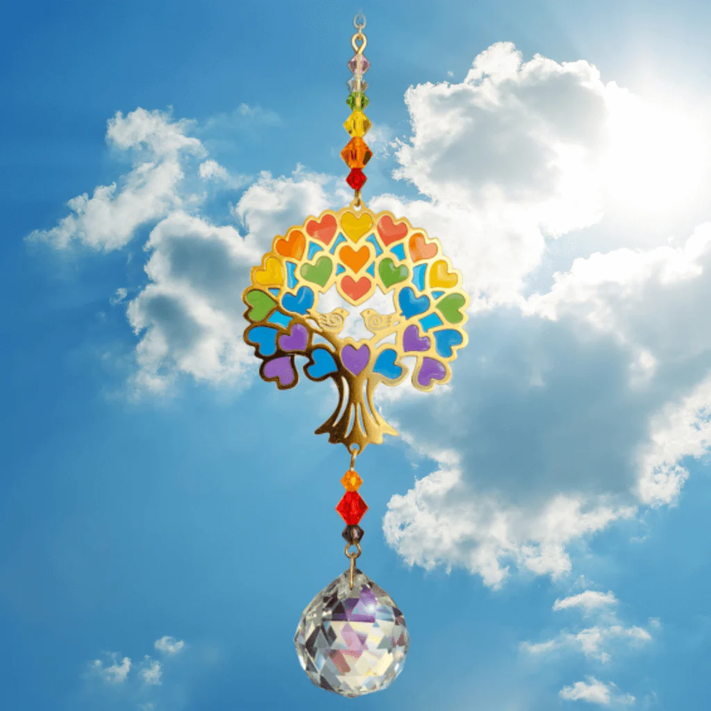 Tree of Life Rainbow Crystal Suncatcher – Crystal Dreams Range - Image 3