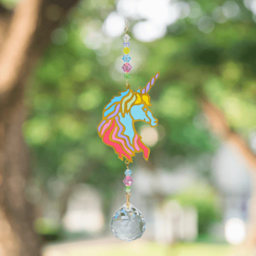 Unicorn Confetti Crystal Suncatcher β Crystal Dreams Range - Image 3