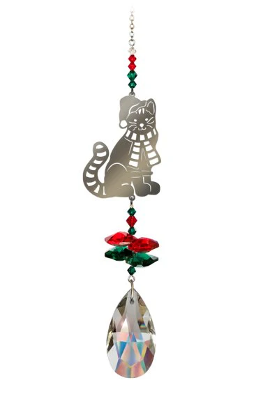 Wild Things Crystal Fantasy Small - Cat With Hat Red Green