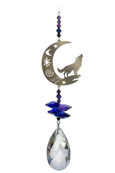 Wild Things Crystal Fantasy Small - Howling Wolf Midnight