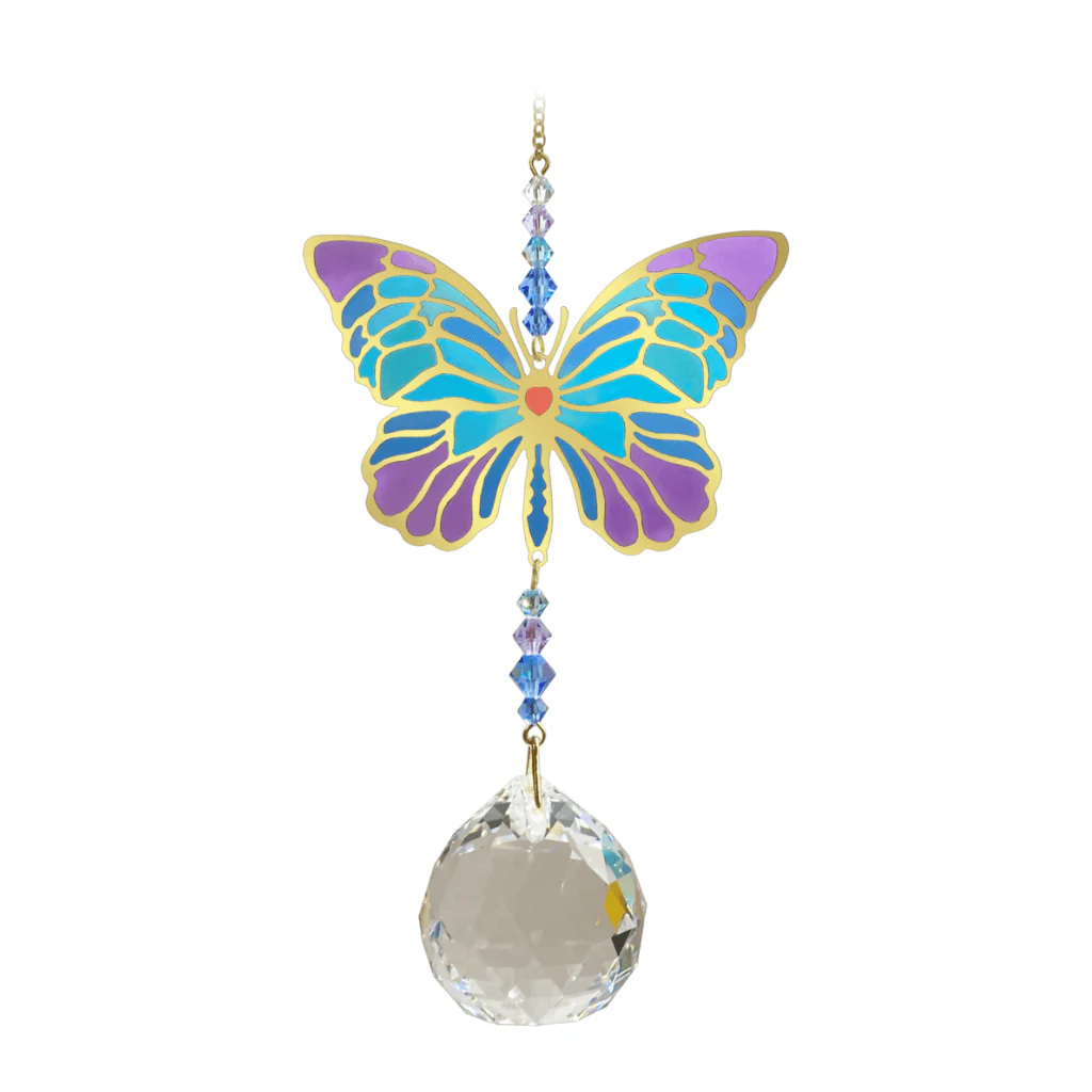 Wild Things Crystal Wonders Butterfly Iris Crystal Suncatcher
