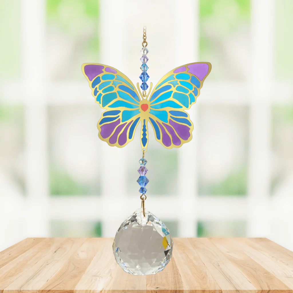 Wild Things Crystal Wonders Butterfly Iris Crystal Suncatcher - Image 2